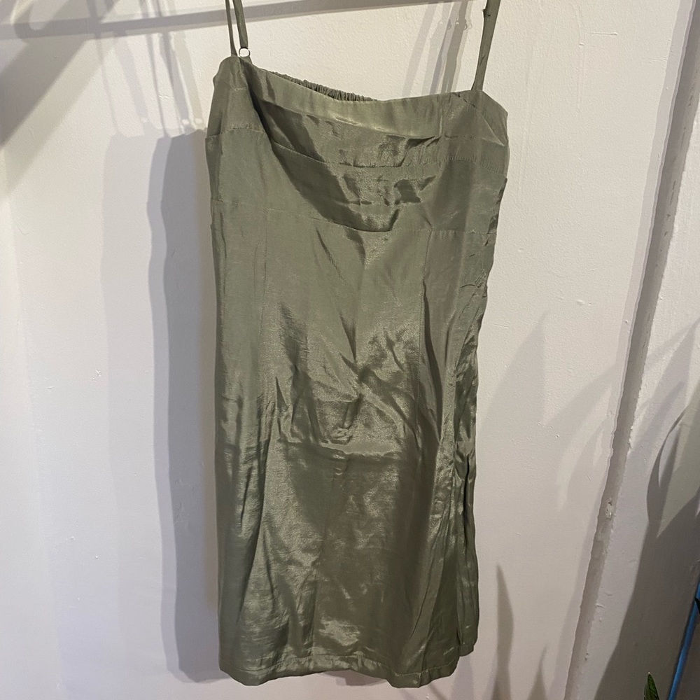 Green mini dress